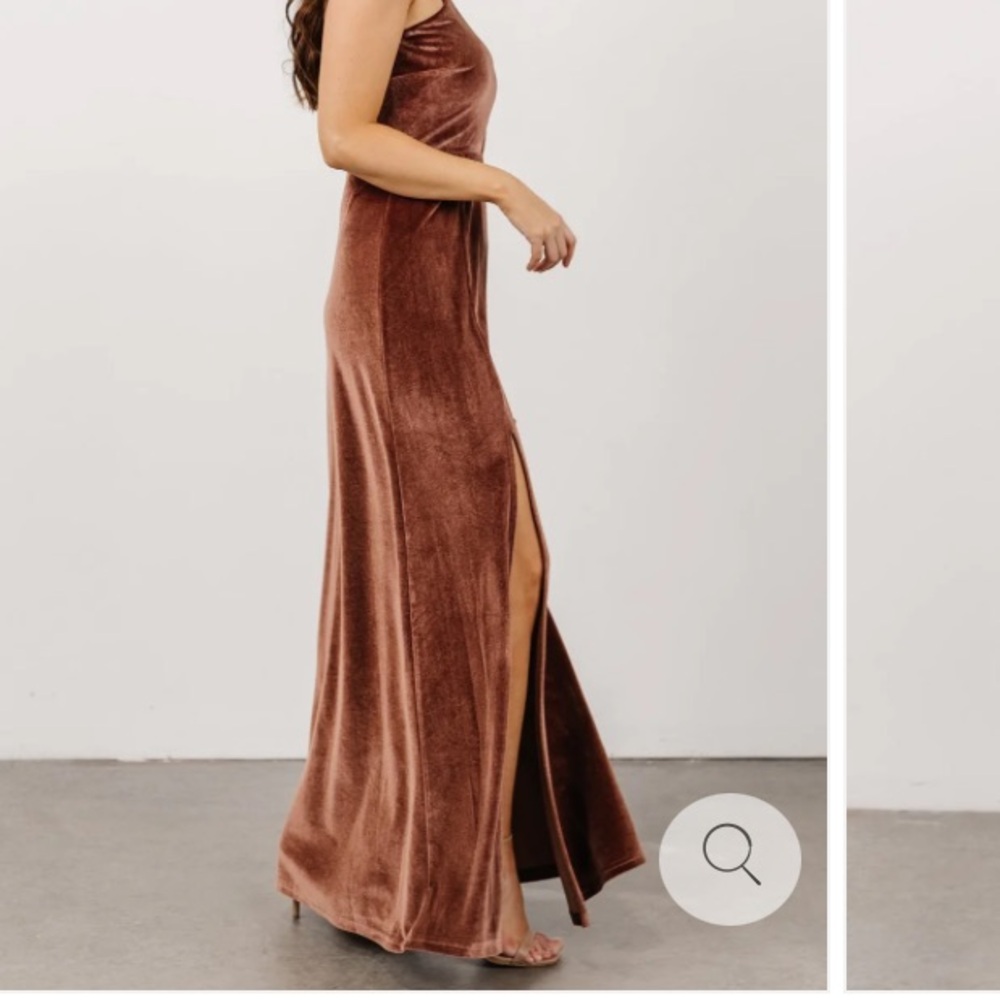 Baltic Born Tatiana Velvet one shoulder maxi dress size XL - Picture 3 of 11